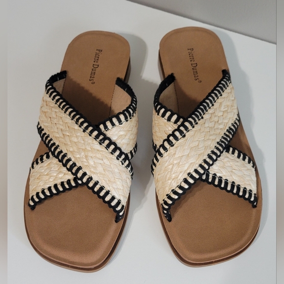 Pierre Dumas Woven Sandals - Picture 1 of 10